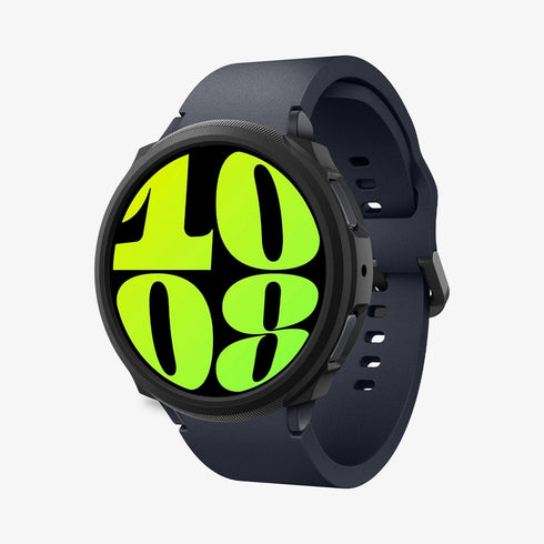 ACS06394 - Galaxy Watch 6 Classic (47mm) Case Liquid Air in matte black showing the front